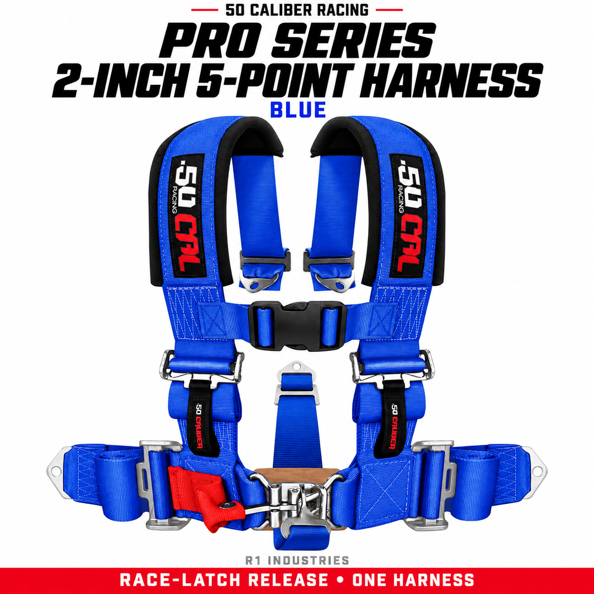BLUE Pro Series 2-inch 5-point race-latch harness — standalone color image
