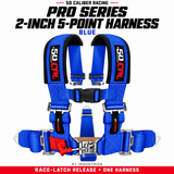 BLUE Pro Series 2-inch 5-point race-latch harness — standalone color image