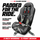 Pro Series harness with Ultra Kush padding, pull-down adjusters and race-latch release; seat not included