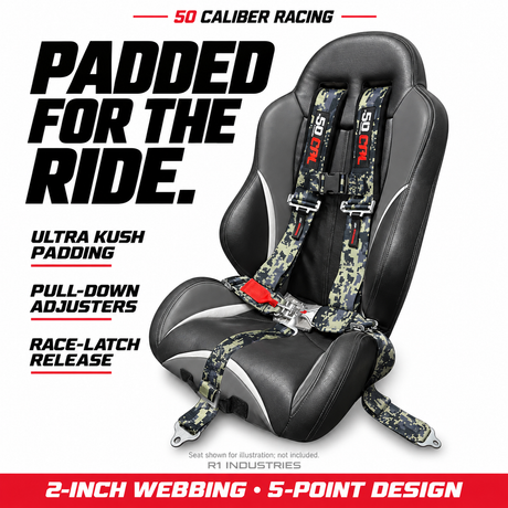 CAMOUFLAGE Pro Series 2-inch 5-point race-latch harness — standalone color image