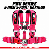 PINK Pro Series 2-inch 5-point race-latch harness — standalone color image