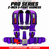 PURPLE Pro Series 2-inch 5-point race-latch harness — standalone color image