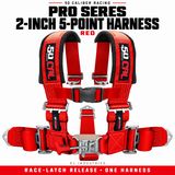 RED Pro Series 2-inch 5-point race-latch harness — standalone color image