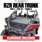 DRT Aluminum Storage/Trunk Enclosure for RZR Pro S / Pro XP / Turbo R 2020+ — configuration and fitment guide