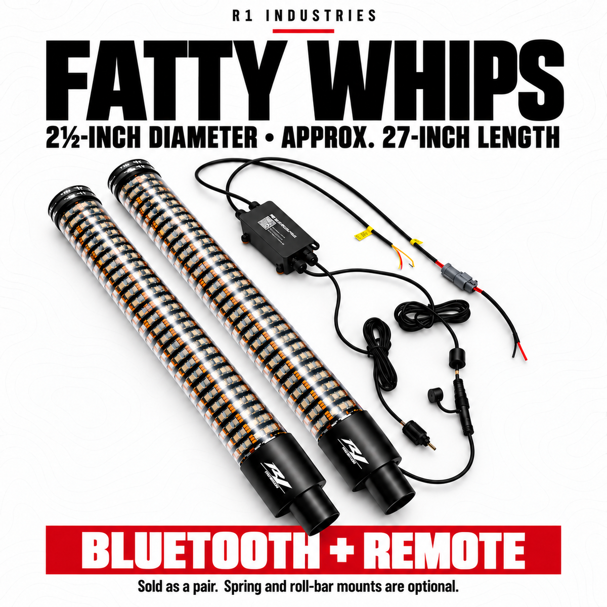 Fatty LED Whip Lights (Pair) — configuration and fitment guide