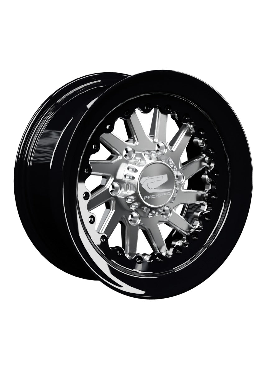 Packard Cyclone CYCL-SLV-139.7-BLKB-7 — manufacturer rendering; representative wheel configuration. Physical dimensions not shown.