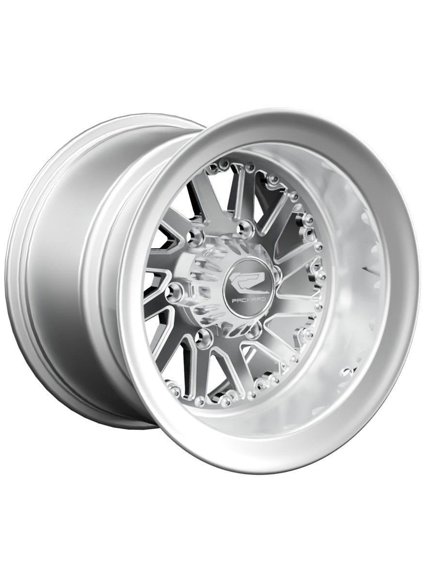 Packard Cyclone CYCL-SLV-139.7-POLB-11-SPIN — manufacturer rendering; representative wheel configuration. Physical dimensions not shown.