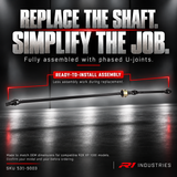 All Balls Racing RZR XP 1000 prop shaft — ready-to-install replacement assembly