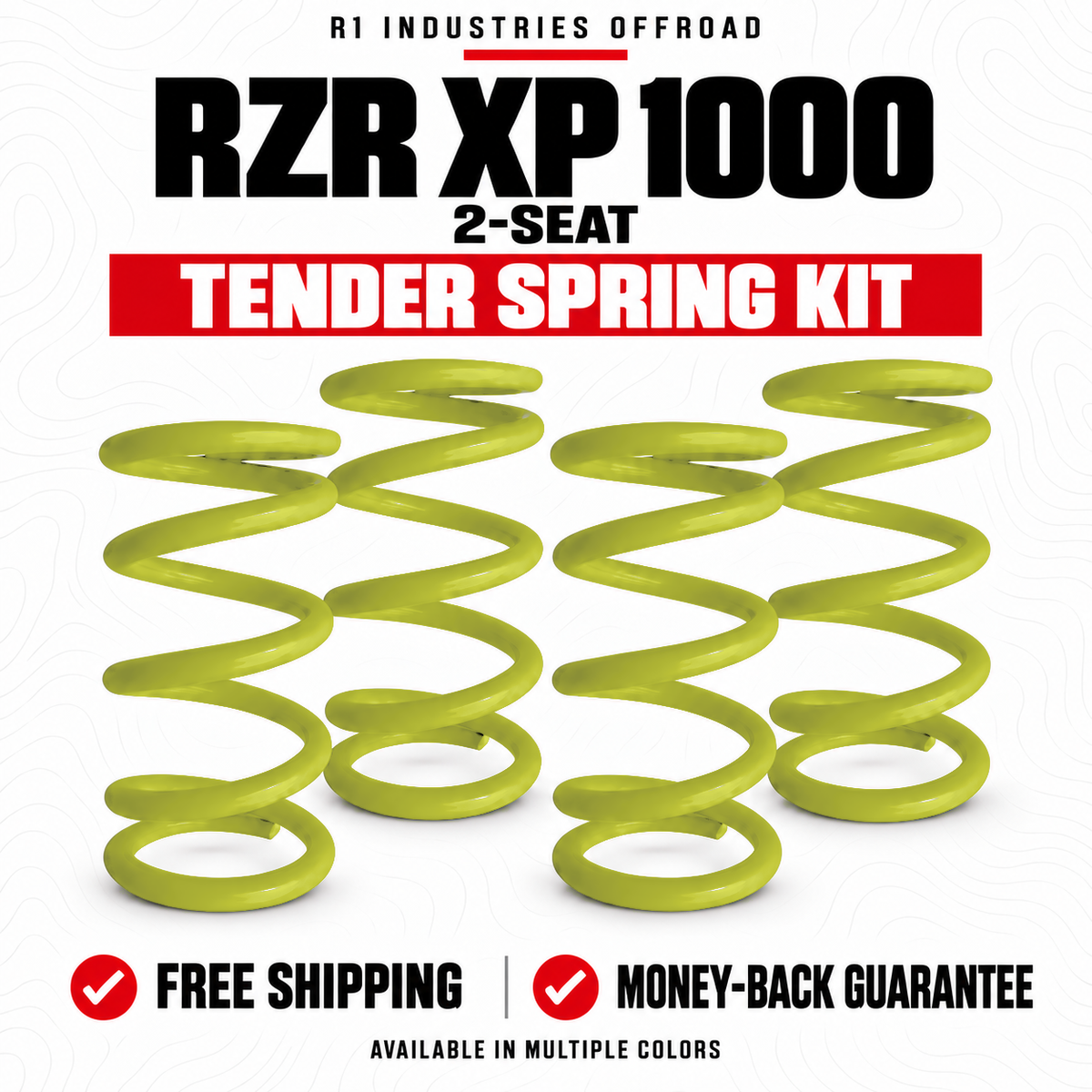 Polaris RZR XP 1000 2-Seat Tender Spring Kit in Lime Squeeze