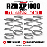 Polaris RZR XP 1000 2-Seat Tender Spring Kit in Raw vapor-blasted spring metal finish