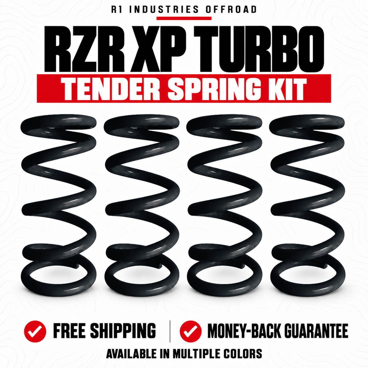 Polaris RZR XP Turbo Tender Spring Kit in Black