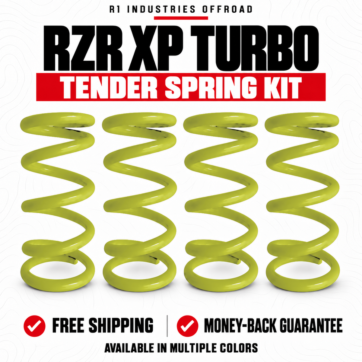Polaris RZR XP Turbo Tender Spring Kit in Lime Squeeze