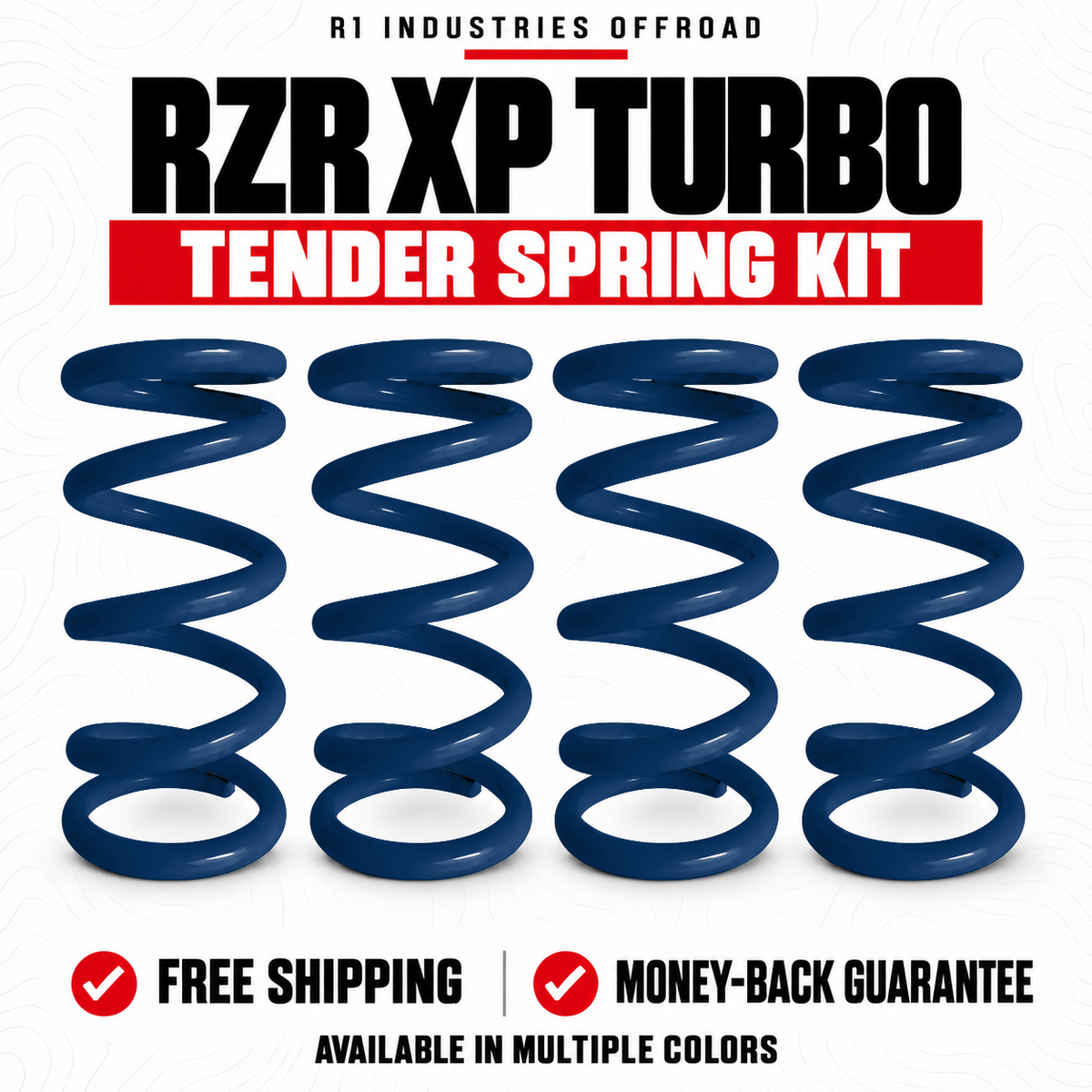 Polaris RZR XP Turbo Tender Spring Kit in Velocity Blue