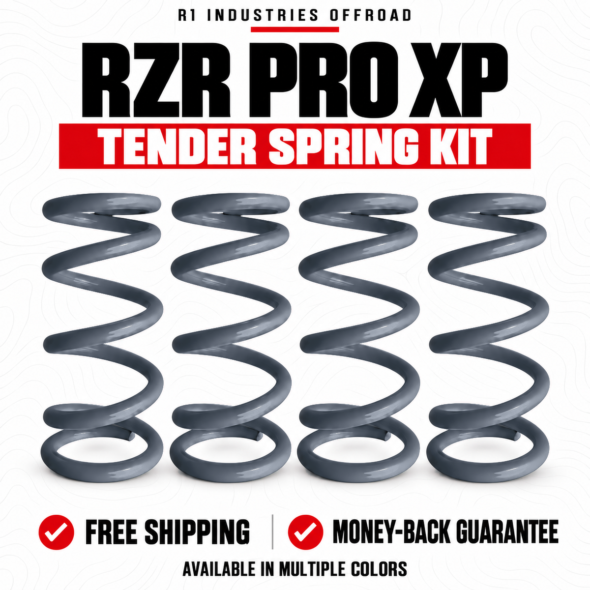 Polaris RZR Pro XP Tender Spring Kit in Ghost Grey (Light Clay Grey)(Non-Metallic)