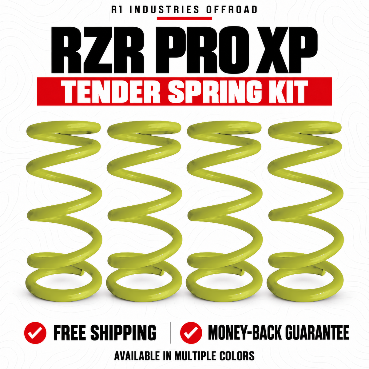 Polaris RZR Pro XP Tender Spring Kit in Lime Squeeze