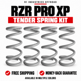 Polaris RZR Pro XP Tender Spring Kit in Raw vapor-blasted spring metal finish