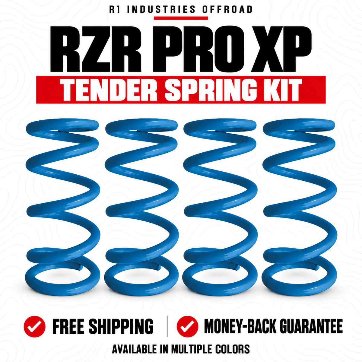 Polaris RZR Pro XP Tender Spring Kit in Sky Blue