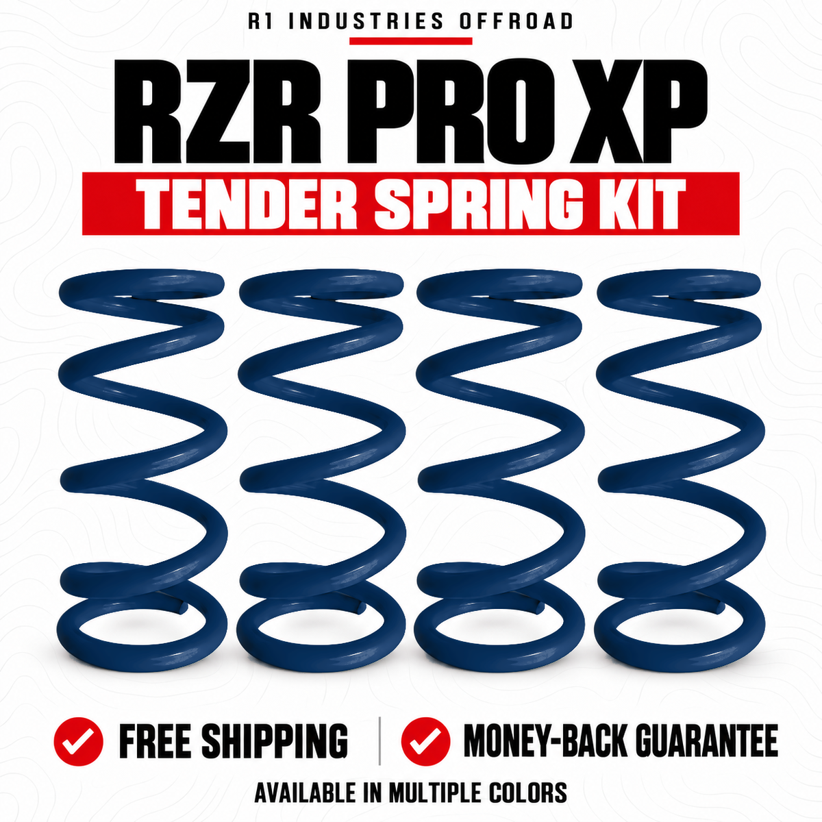 Polaris RZR Pro XP Tender Spring Kit in Velocity Blue