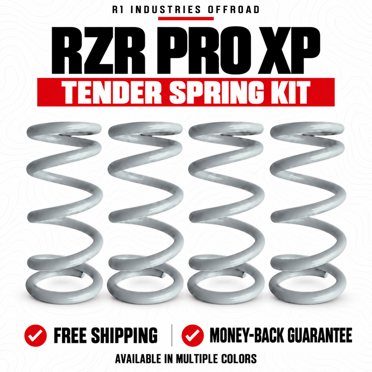 Polaris RZR Pro XP Tender Spring Kit in White