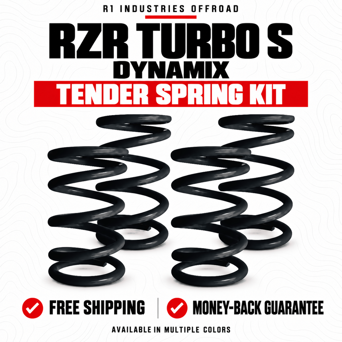 Polaris RZR Turbo S Dynamix Tender Spring Kit in Black