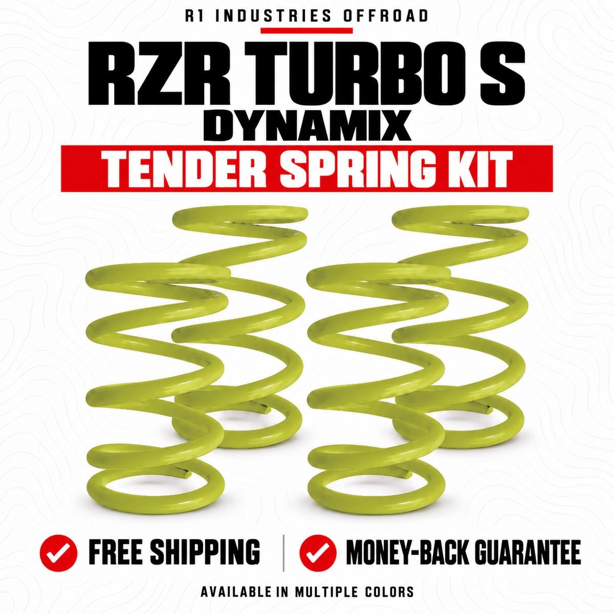 Polaris RZR Turbo S Dynamix Tender Spring Kit in Lime Squeeze