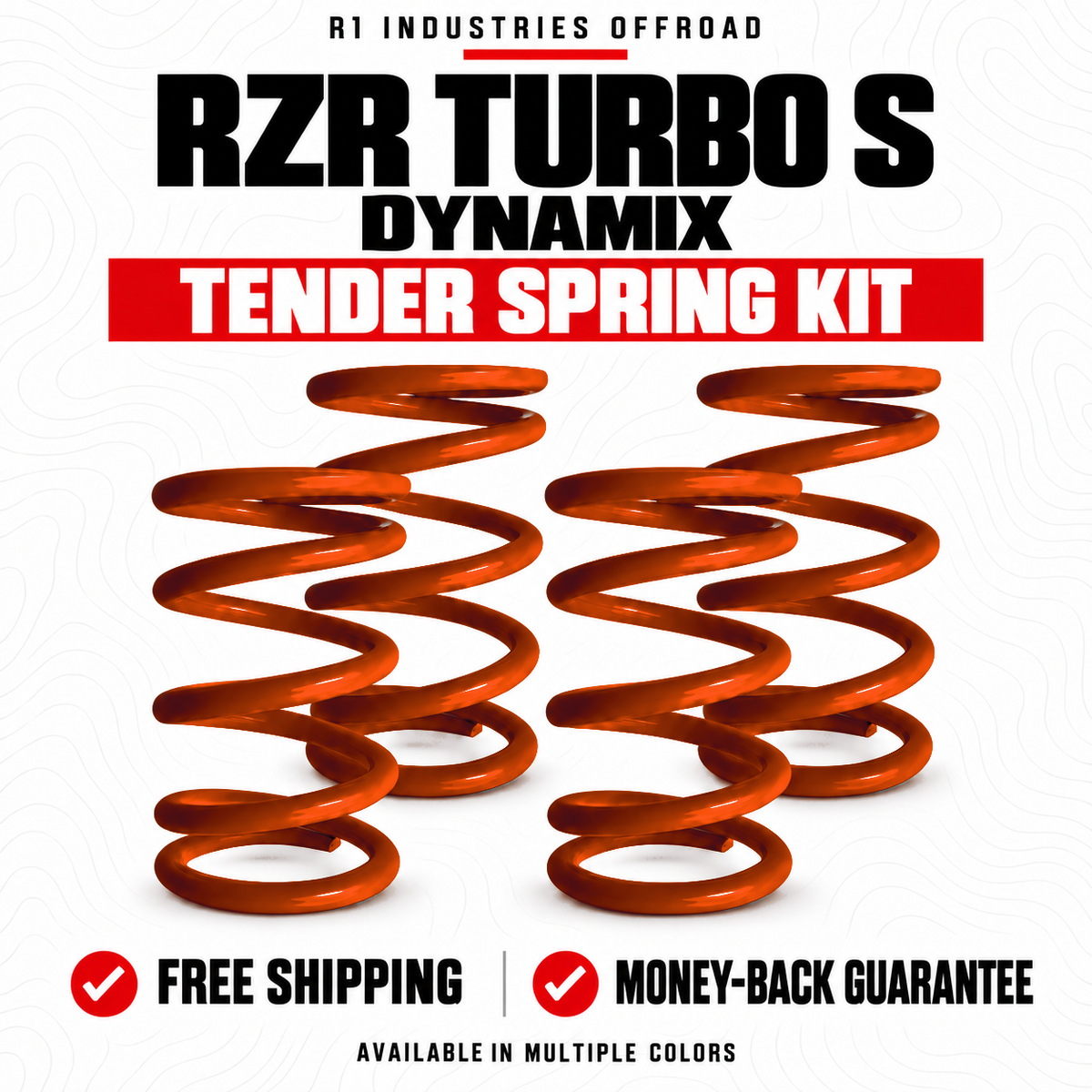 Polaris RZR Turbo S Dynamix Tender Spring Kit in Orange Madness (Darker Shade)