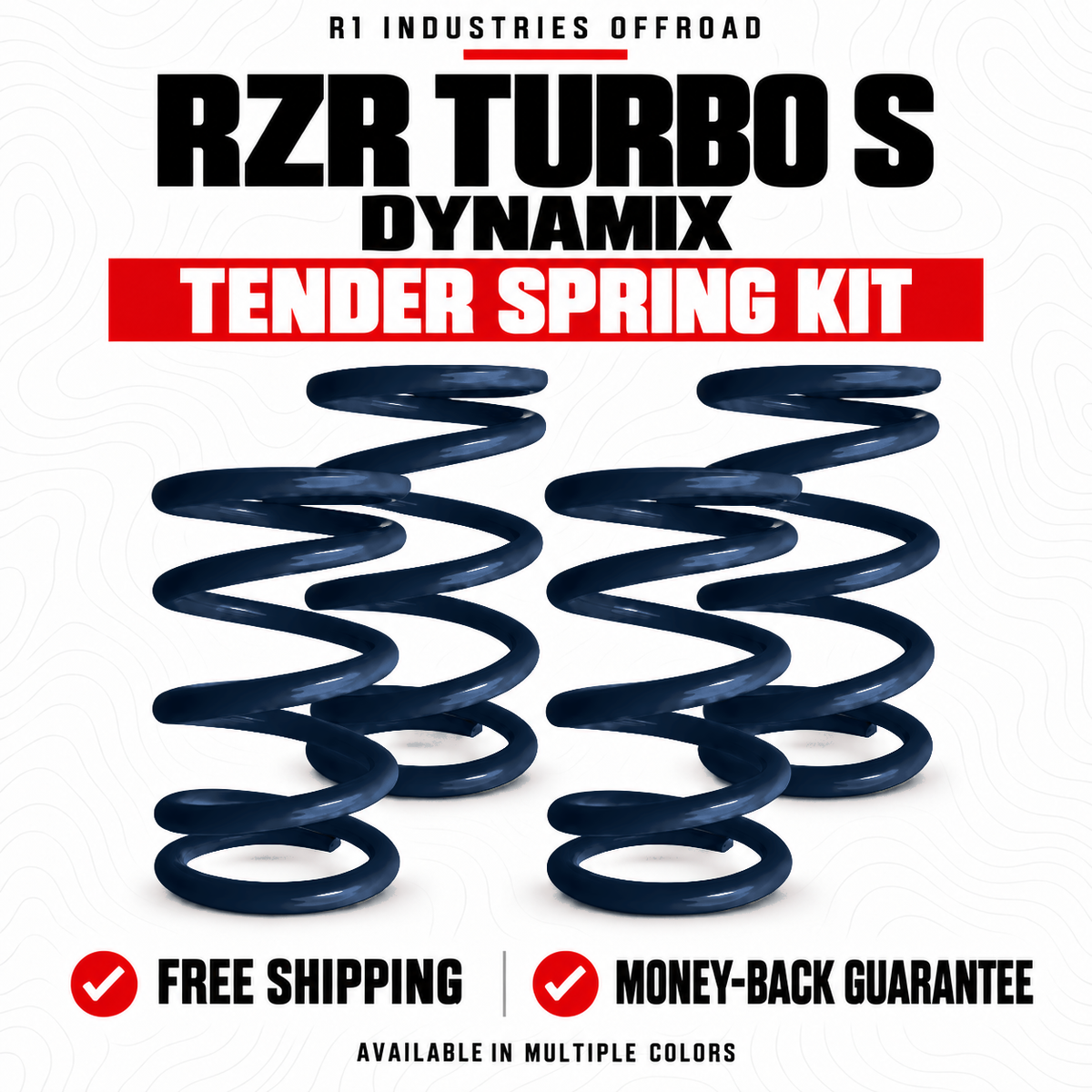 Polaris RZR Turbo S Dynamix Tender Spring Kit in Polaris Blue Fire