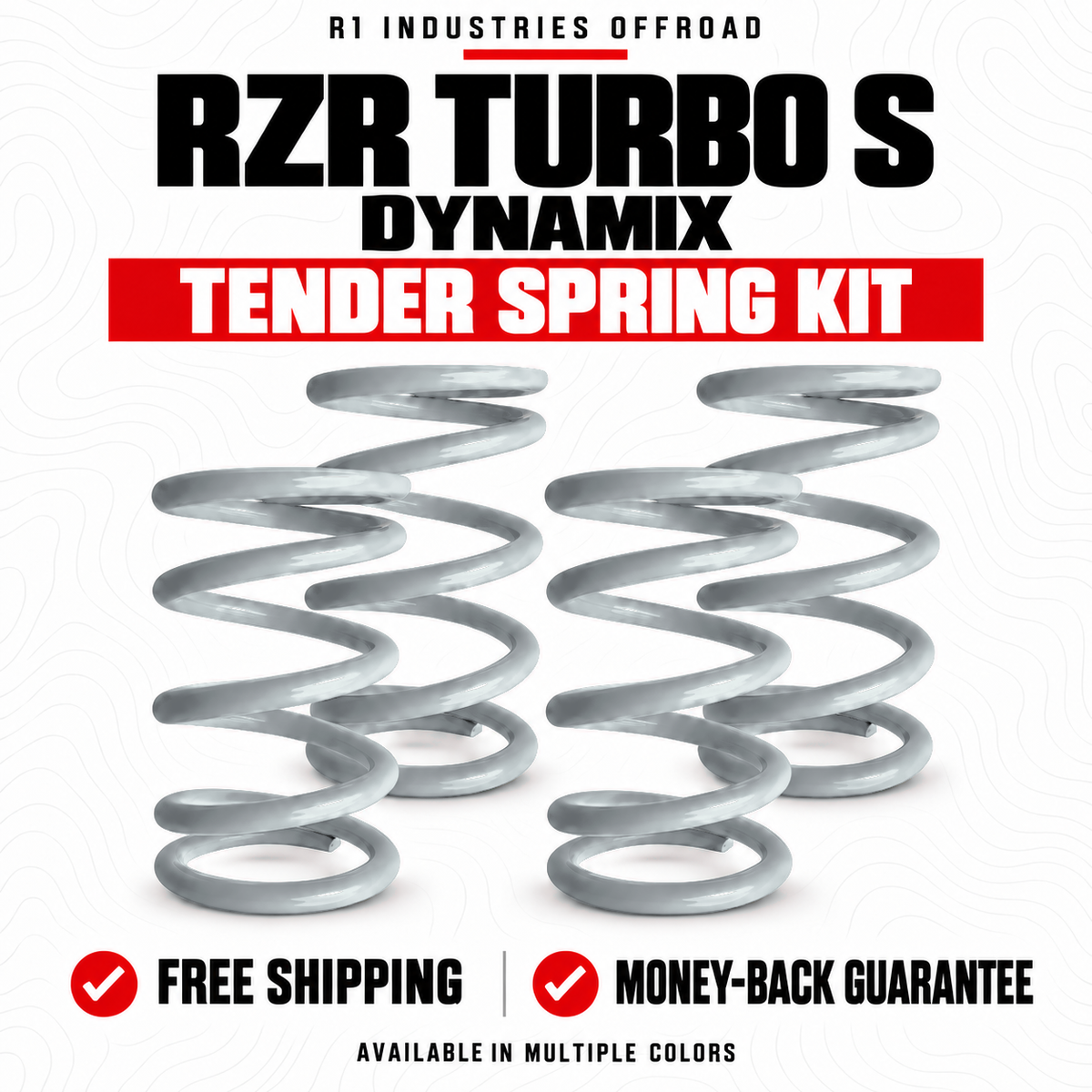 Polaris RZR Turbo S Dynamix Tender Spring Kit in White