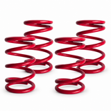 Four red All Thingz UTV tender springs on a white studio background