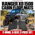 Terick Polaris Ranger XD 1500 rubber mats — 2-door 3-seat pair