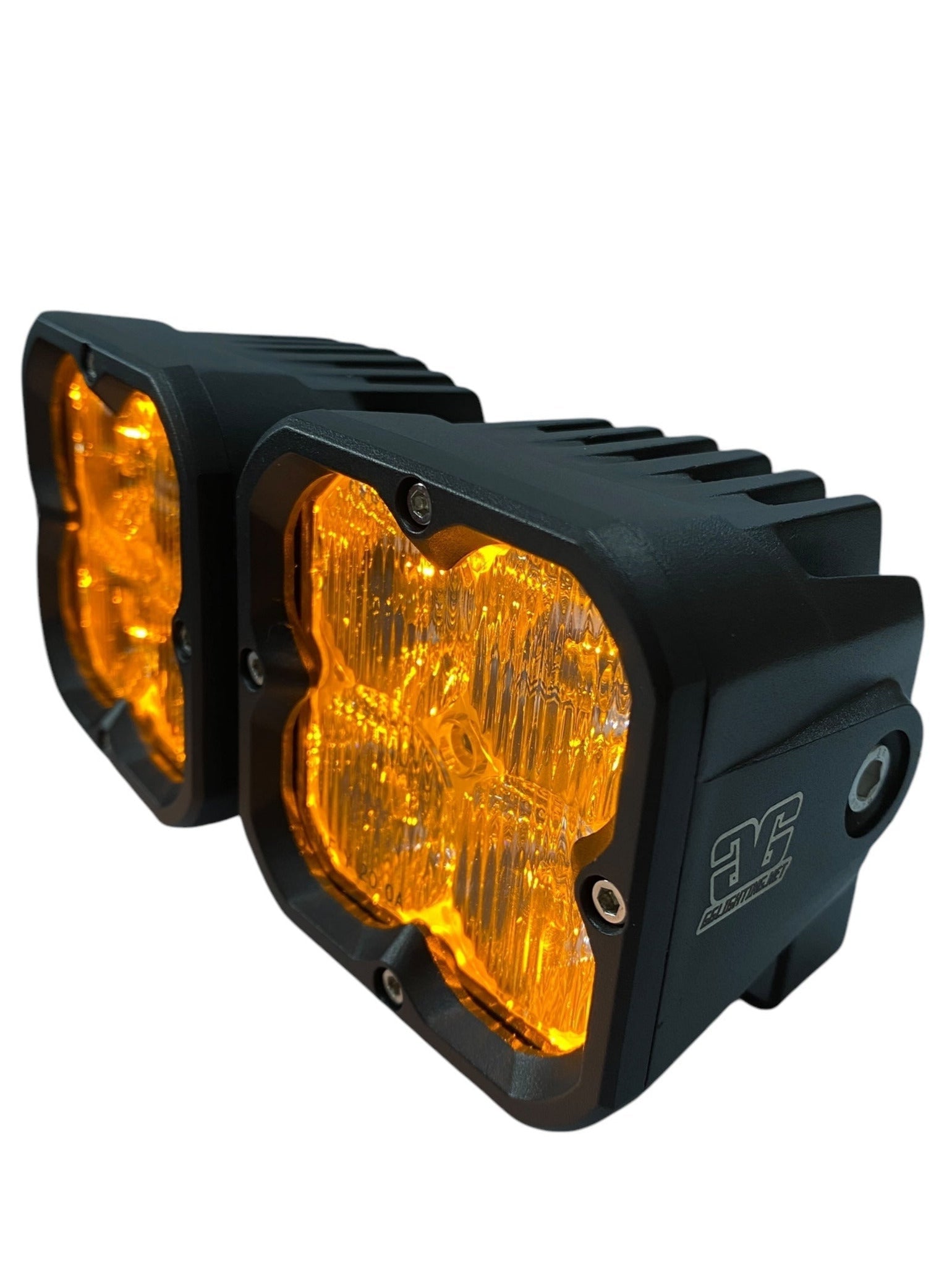 Photo of Amber Backlit Race Pod Pair Bundle With Wiring Harness by GGLighting - Premium for UTVs / Side by Sides