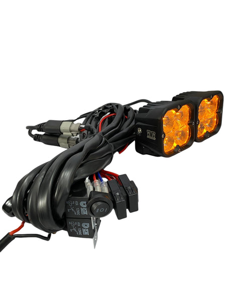 Photo of Amber Backlit Race Pod Bundle With Wiring Harness by GGLighting - Premium for UTVs / Side by Sides