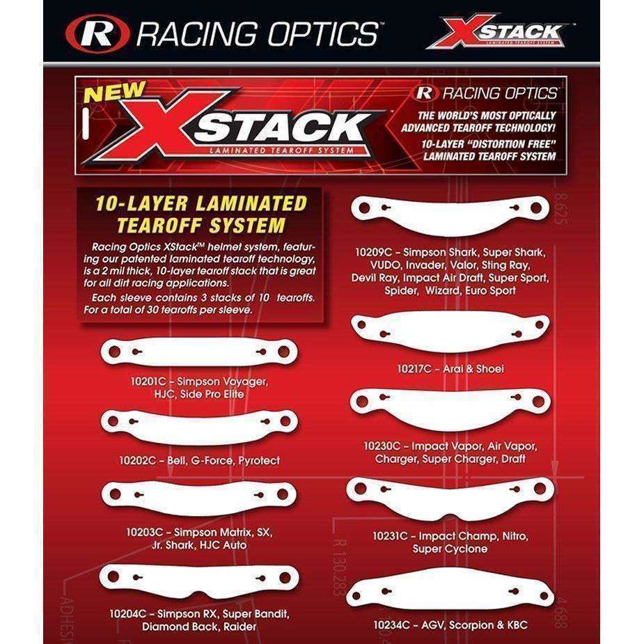 Photo of XStack Tear Offs for Simpson Matrix, SX, Jr. Shark, HJC Auto, OMP - 10203C by Rugged Radios - Premium for UTVs / Side by Sides