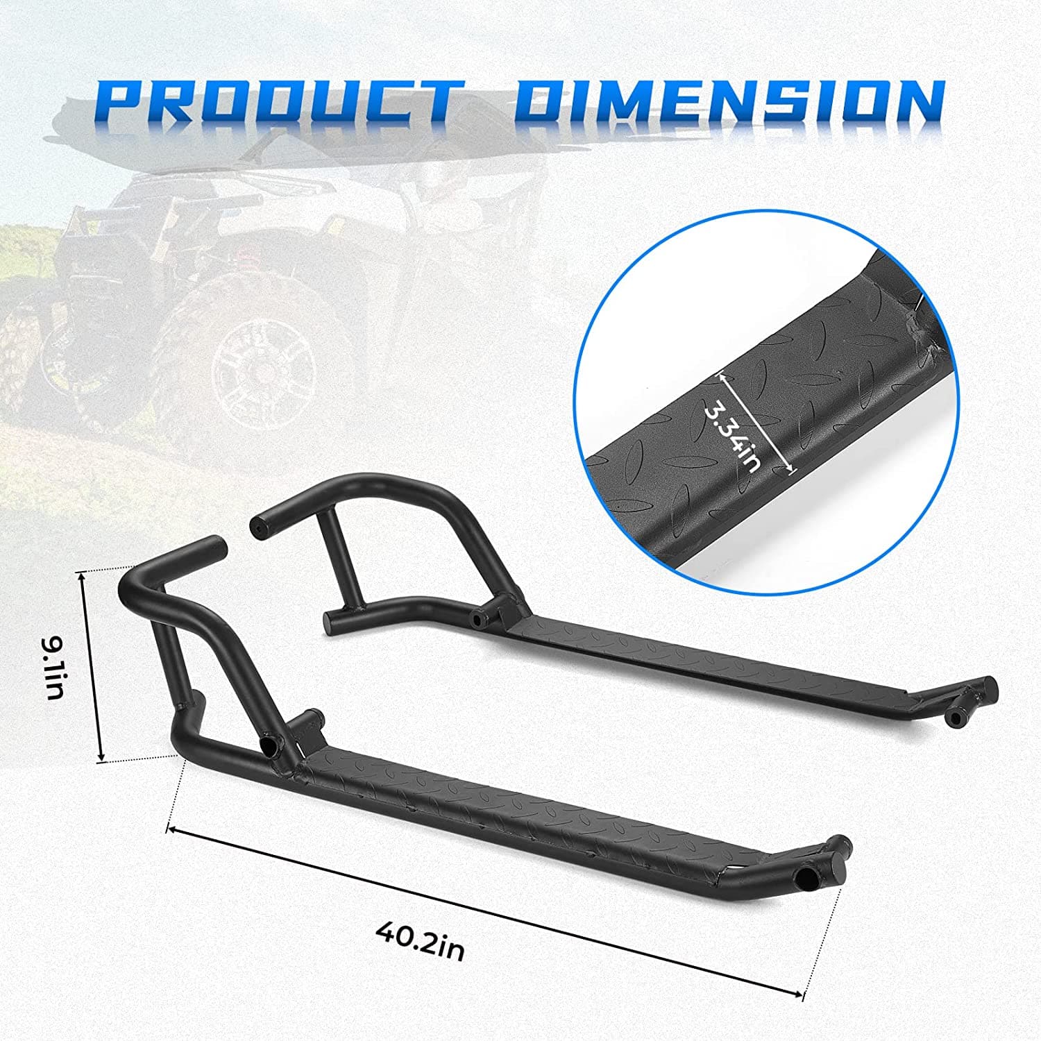 Photo of Nerf Bars for Ranger XP 1000 2018-2024 by Kemimoto - Premium for UTVs / Side by Sides