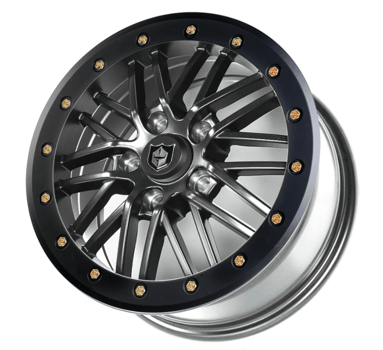 Photo of Pro Armor Rath Beadlock Wheels - 15x7 (5-Lug) Titanium Metallic by Pro Armor - Premium Wheels for UTVs / Side by Sides