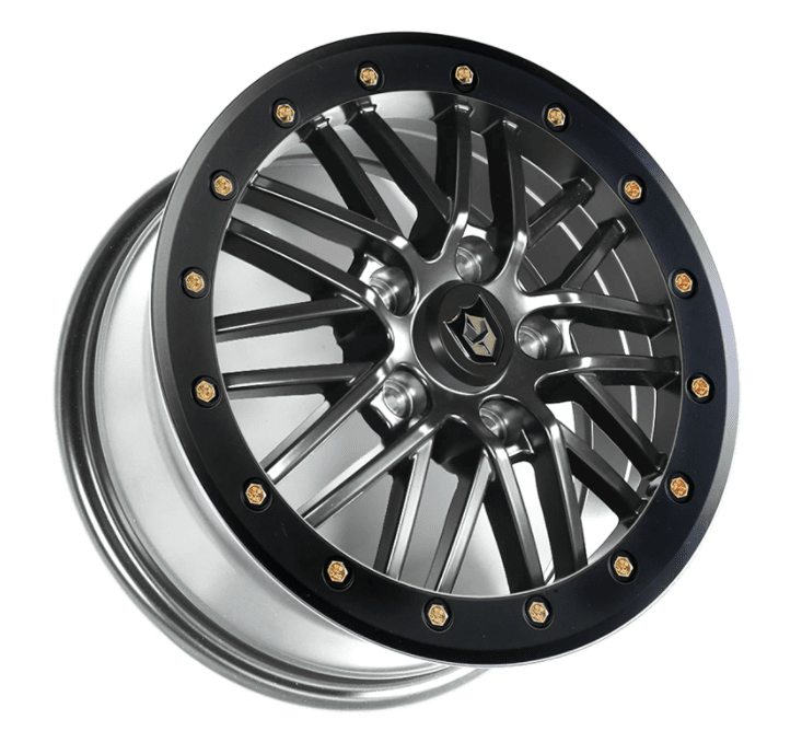 Photo of Pro Armor Rath Beadlock Wheels - 15x7 (5-Lug) Titanium Metallic by Pro Armor - Premium Wheels for UTVs / Side by Sides