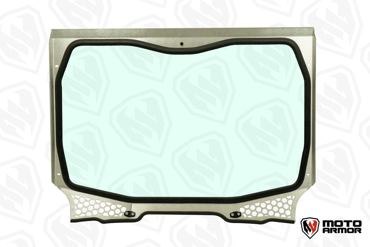 Photo of Moto Armor Polaris RZR Pro XP / Turbo R / Pro R Full Glass Windshield for VOODOO Riders Cage by Moto Armor - Premium Windshields for UTVs / Side by Sides