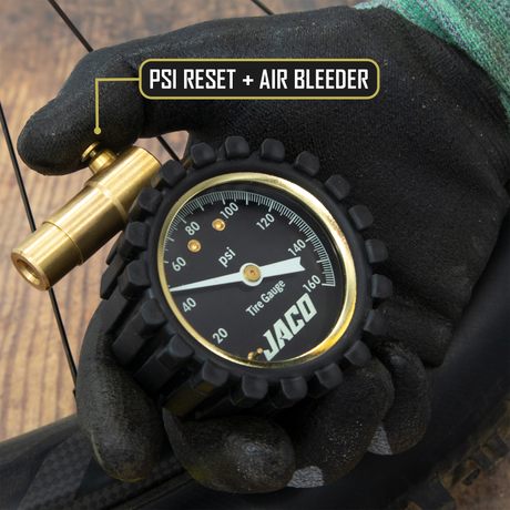 Photo of RDX-160 Presta Tire Pressure Gauge for Bikes (Max 160 PSI) | Road Bike & BMX Series by JACO - Premium Presta Tire Gauge for UTVs / Side by Sides