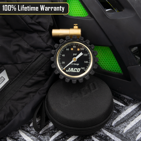 Photo of RDX-160 Presta Tire Pressure Gauge for Bikes (Max 160 PSI) | Road Bike & BMX Series by JACO - Premium Presta Tire Gauge for UTVs / Side by Sides