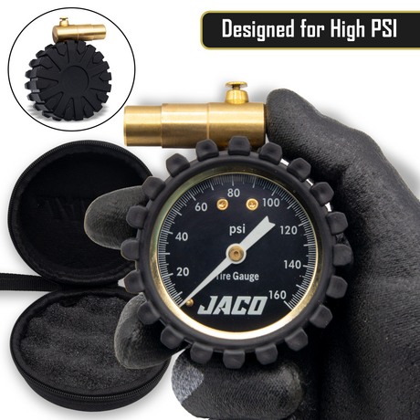 Photo of RDX-160 Presta Tire Pressure Gauge for Bikes (Max 160 PSI) | Road Bike & BMX Series by JACO - Premium Presta Tire Gauge for UTVs / Side by Sides