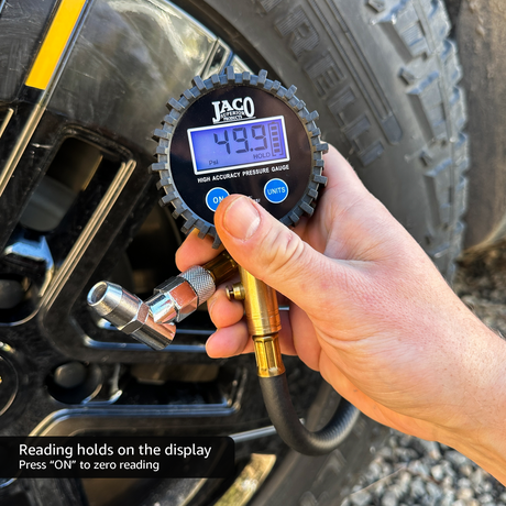 Photo of ElitePro™ Digital Tire Pressure Gauge - Professional Accuracy - 100 PSI by JACO - Premium Tire Pressure Gauge for UTVs / Side by Sides