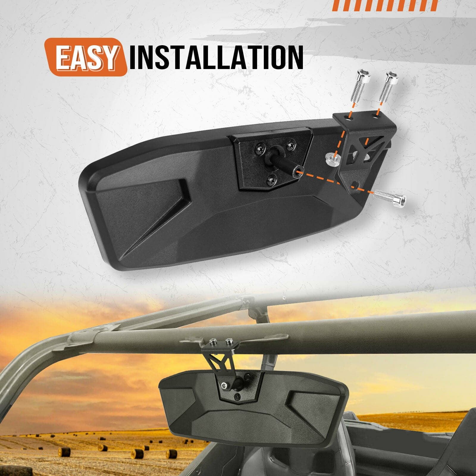 Photo of UTV Rear View Mirror for Can Am Maverick Trail & Sport, Commander by Kemimoto - Premium for UTVs / Side by Sides