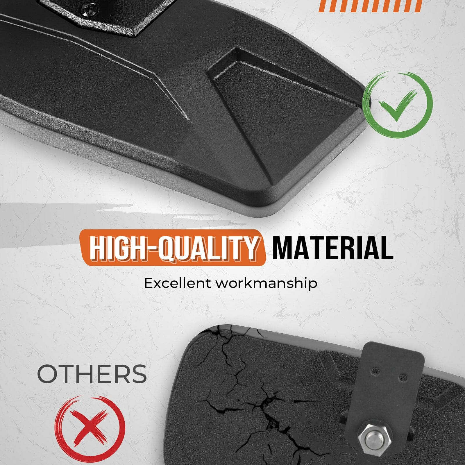 Photo of UTV Rear View Mirror for Can Am Maverick Trail & Sport, Commander by Kemimoto - Premium for UTVs / Side by Sides
