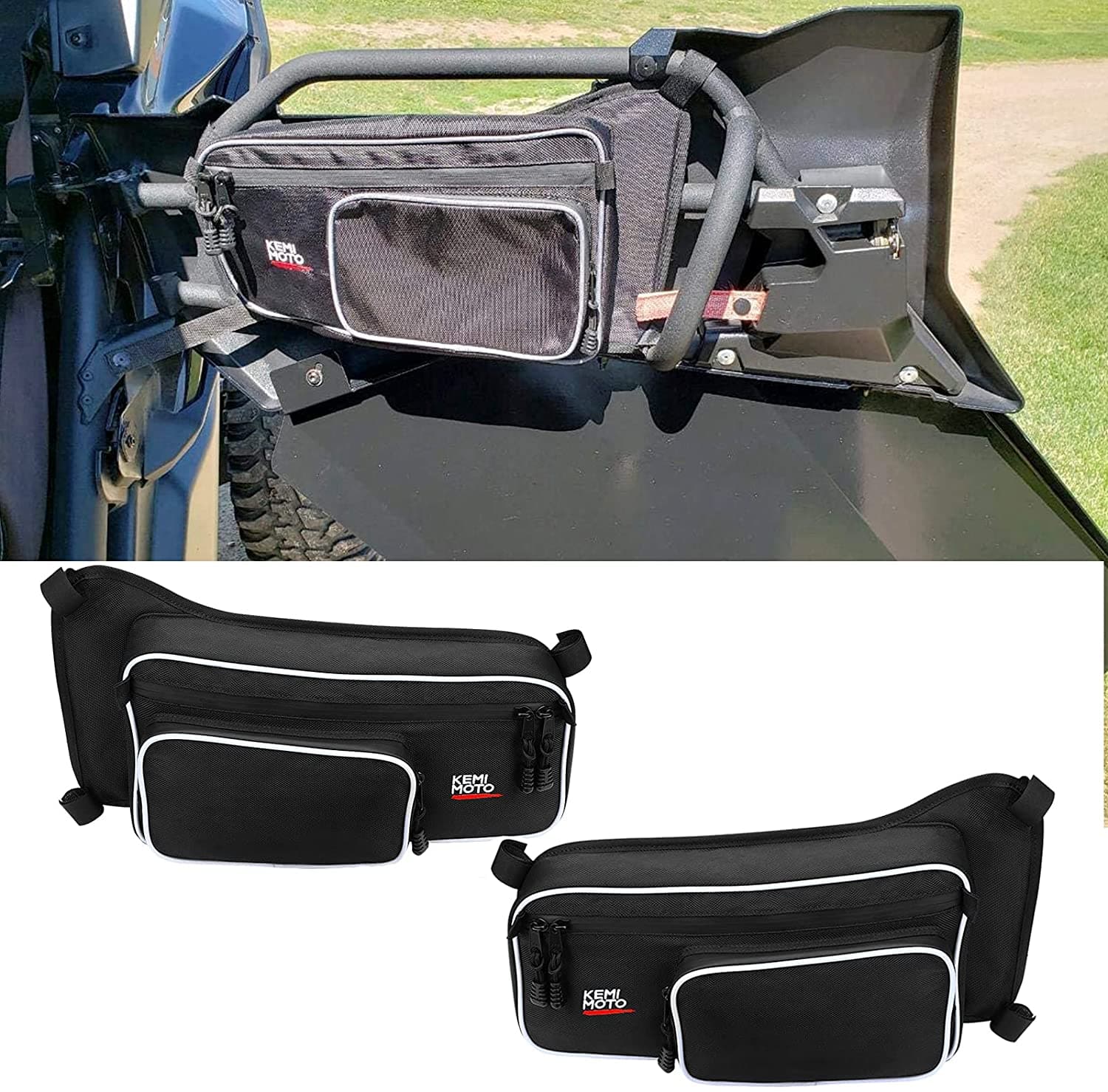 Photo of Rear Door Bags for Can Am Maverick X3 MAX by Kemimoto - Premium for UTVs / Side by Sides
