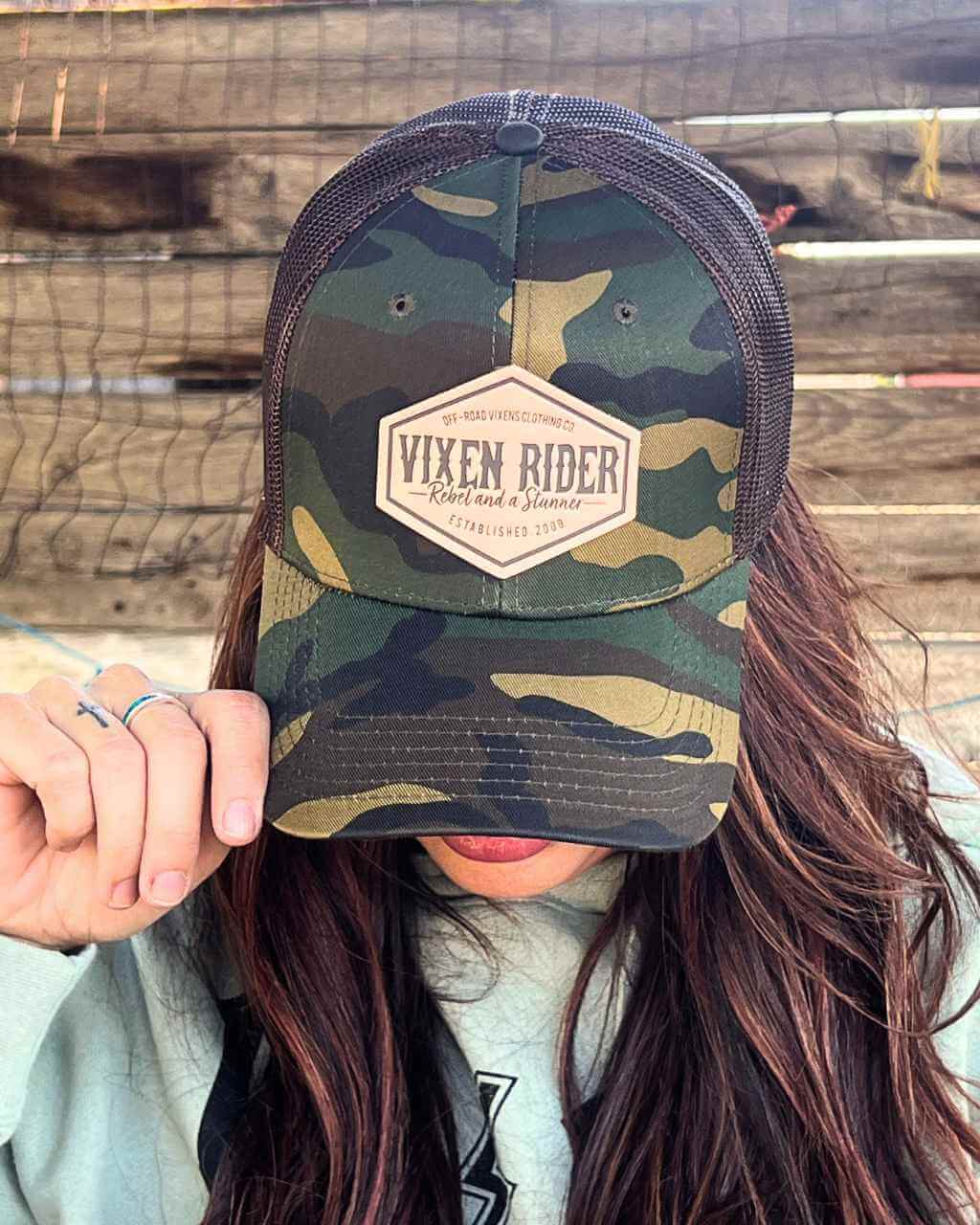 Photo of Rebel Camo Trucker by OFF-ROAD VIXENS CLOTHING CO. - Premium Hats for UTVs / Side by Sides