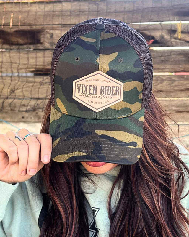 Photo of Rebel Camo Trucker by OFF-ROAD VIXENS CLOTHING CO. - Premium Hats for UTVs / Side by Sides