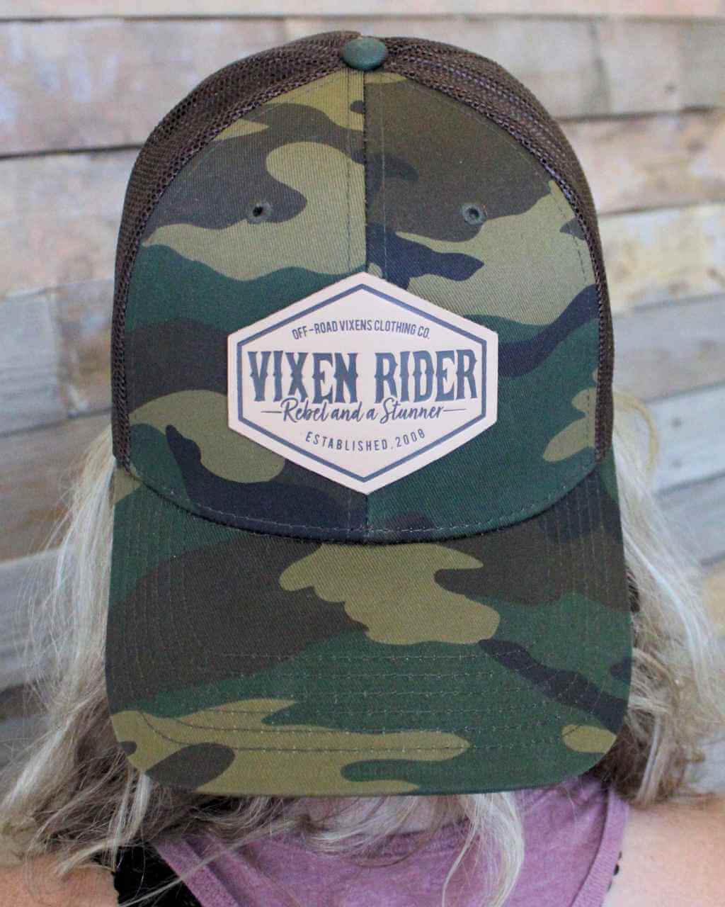 Photo of Rebel Camo Trucker by OFF-ROAD VIXENS CLOTHING CO. - Premium Hats for UTVs / Side by Sides