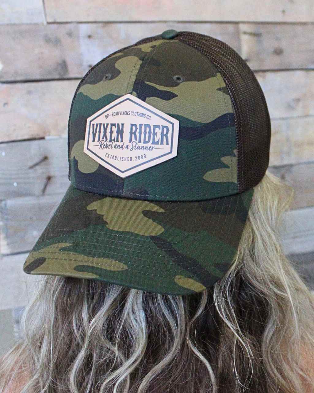 Photo of Rebel Camo Trucker by OFF-ROAD VIXENS CLOTHING CO. - Premium Hats for UTVs / Side by Sides
