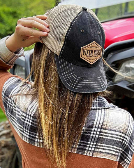 Photo of Rebel Dad Hat - Black by OFF-ROAD VIXENS CLOTHING CO. - Premium Hats for UTVs / Side by Sides