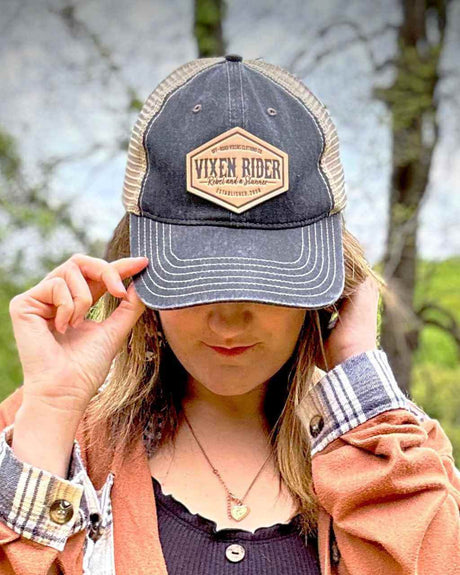 Photo of Rebel Dad Hat - Black by OFF-ROAD VIXENS CLOTHING CO. - Premium Hats for UTVs / Side by Sides